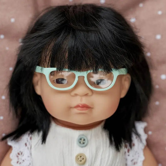 Miniland Muñeca Asiática Con Gafas 38Cm  