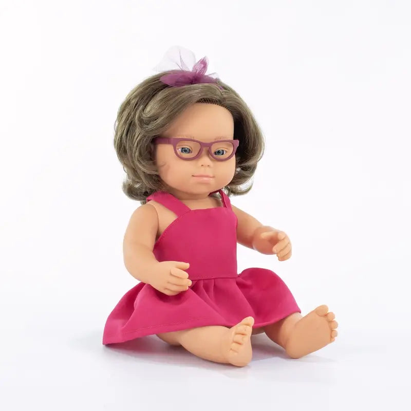 Miniland Muñeca Con Síndrome De Down Y Gafas 38 Cm My Friends & Me