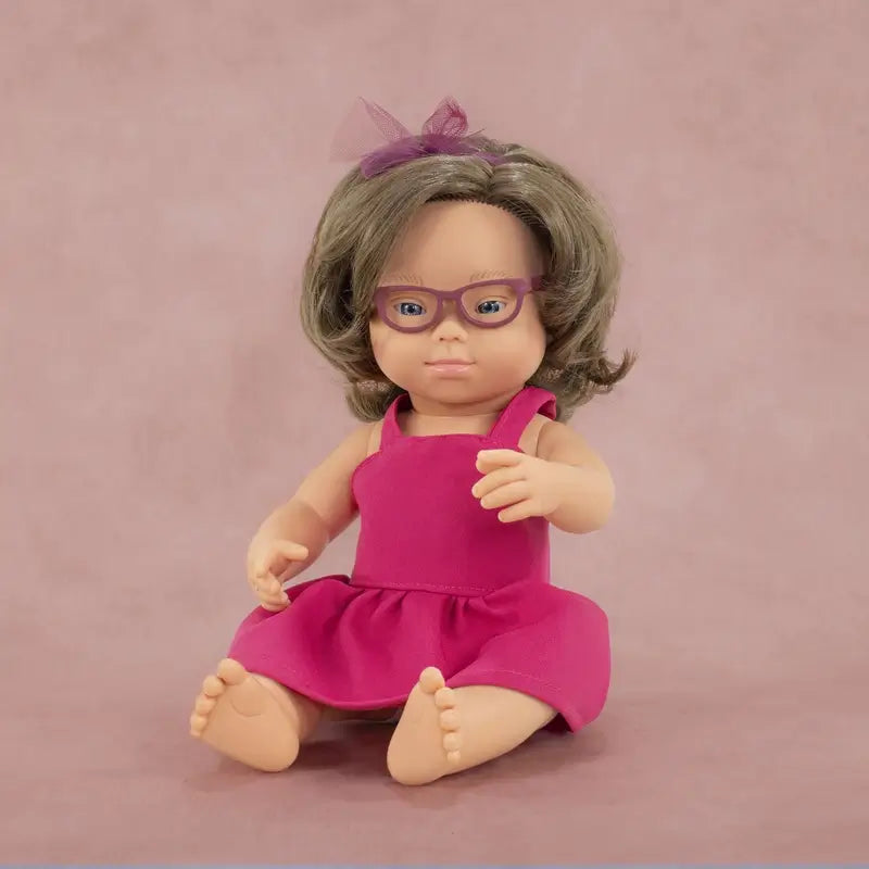 Miniland Muñeca Con Síndrome De Down Y Gafas 38 Cm My Friends & Me