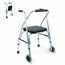 Mobiclinic Andador De Aluminio Plegable Con Asiento Y Respaldo, 2 Ruedas