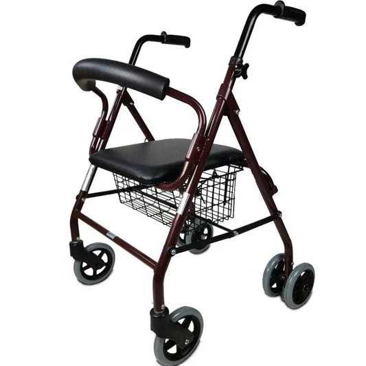 Mobiclinic Andador Para Ancianos Plegable Con Asiento Y Respaldo 