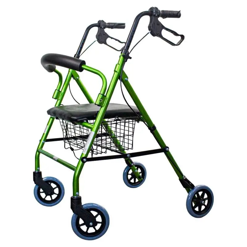 Mobiclinic Andador Plegable Con Asiento Y Respaldo Verde