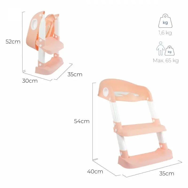 Mobiclinic Asiento Inodoro Infantil Plegable Lala Rosa Y Blanco