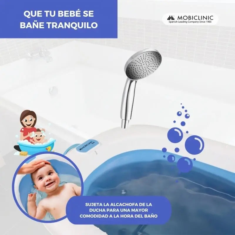 Mobiclinic Bañera Infantil Plegable Bubba Azul