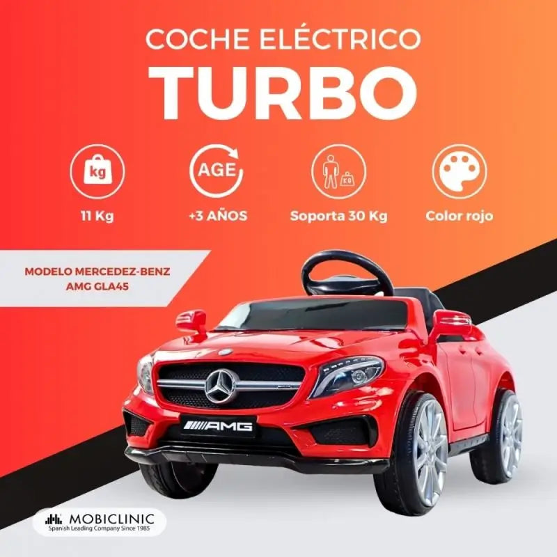 Mobiclinic Coche Eléctrico Turbo Rojo