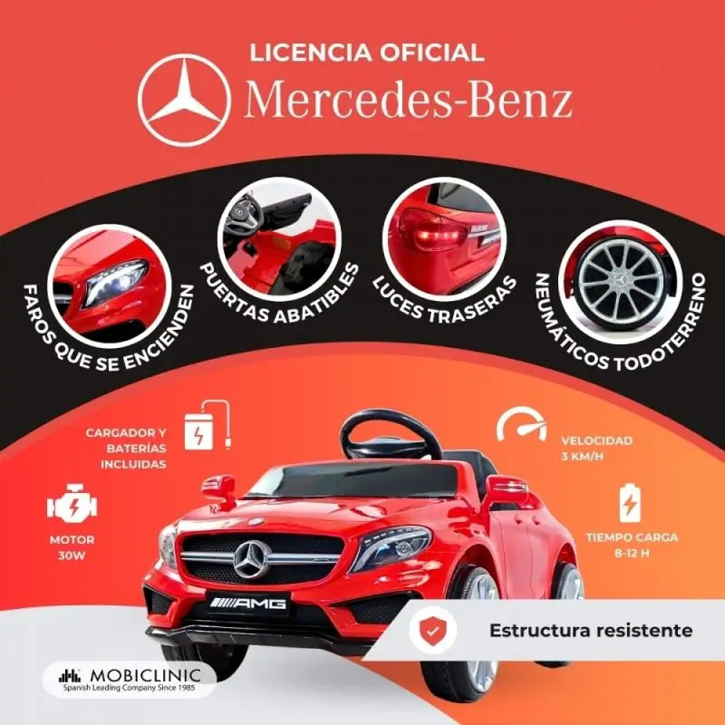 Mobiclinic Coche Eléctrico Turbo Rojo