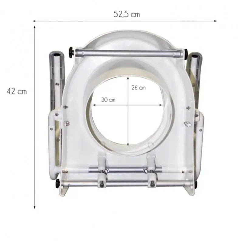 Mobiclinic Elevador De Baño Modelo Muralla Con Tapa, Abatible Y Regulable Hasta 5, 10 Y 15 Cm