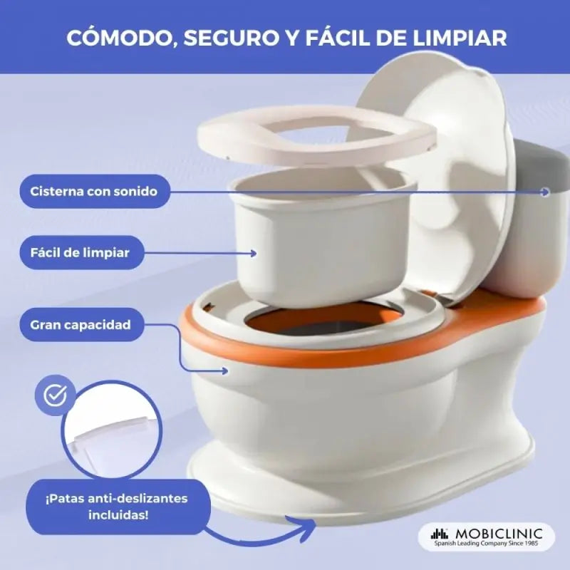 Mobiclinic Inodoro Infantil Toikid De 1-6 Años Naranja