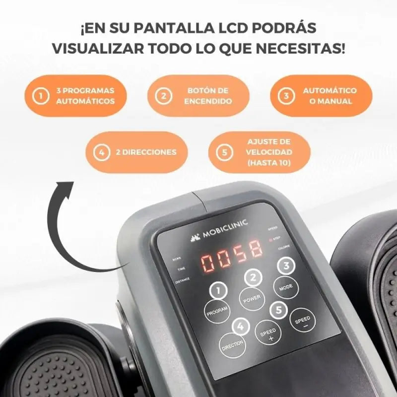 Mobiclinic Mini bicicleta elíptica con pedales antideslizantes