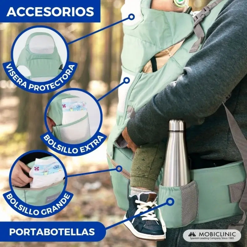 Mobiclinic Mochila Portabebés Moley 6 En 1 Verde