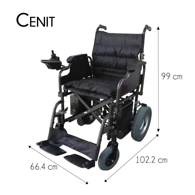 Mobiclinic Silla De Ruedas Eléctrica Plegable - Auton. 20 Km - 20Ah - Motor - Acero - Negro - Cenit