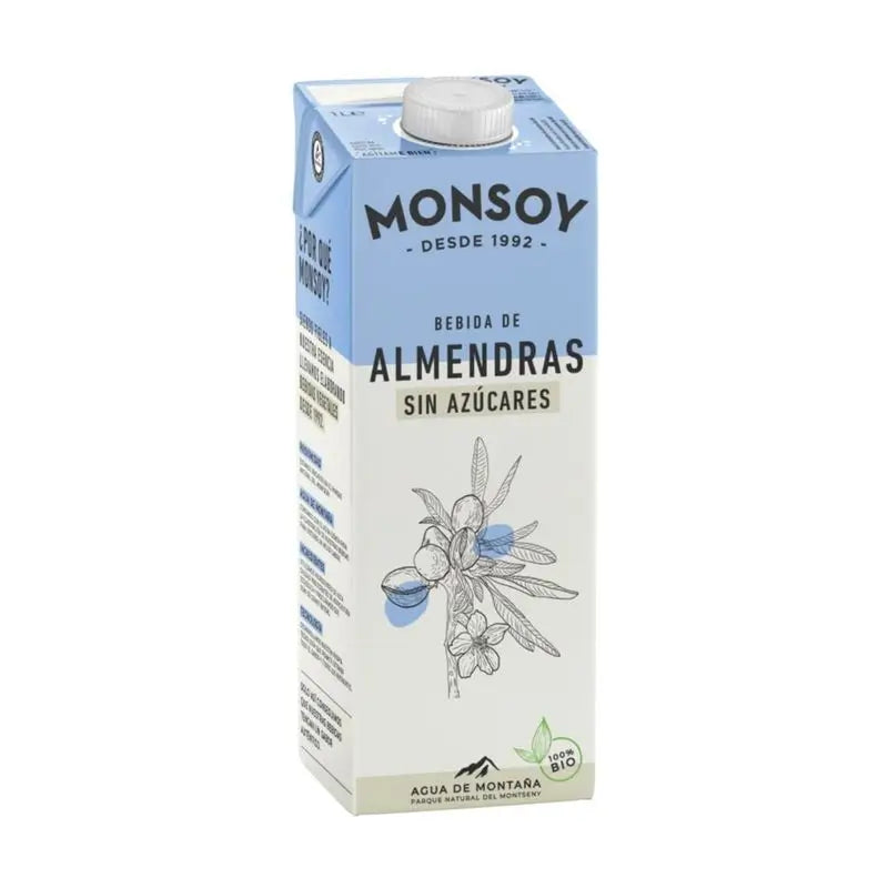 Monsoy Bebida Vegetal De Almendra 1Lt 6Uds. Bio