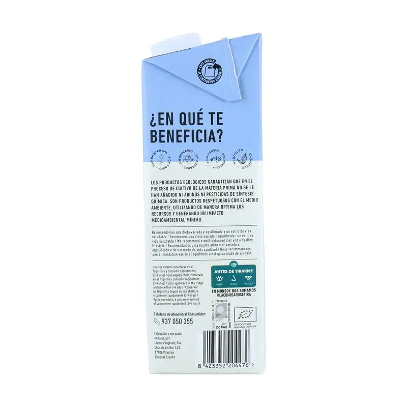 Monsoy Bebida Vegetal De Almendra 1Lt 6Uds. Bio