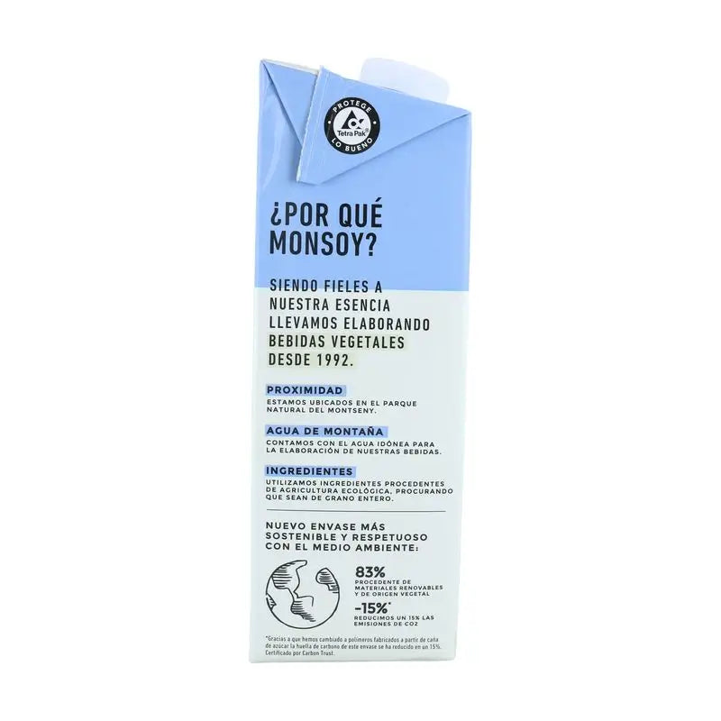 Monsoy Bebida Vegetal De Almendra 1Lt 6Uds. Bio