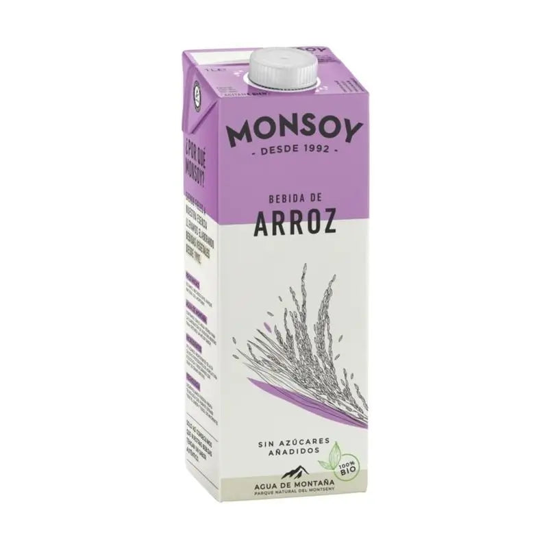 Monsoy Bebida Vegetal De Arroz 1Lt 6Uds. Bio