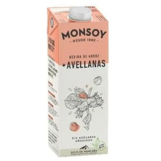 Monsoy Bebida Vegetal De Arroz Con Avellanas 1Lt 6Uds.