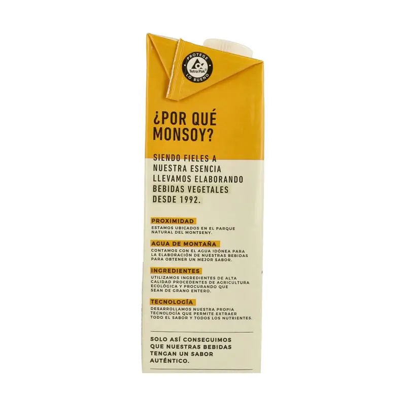 Monsoy Bebida Vegetal De Avena Sin Gluten 1Lt 6Uds. Bio