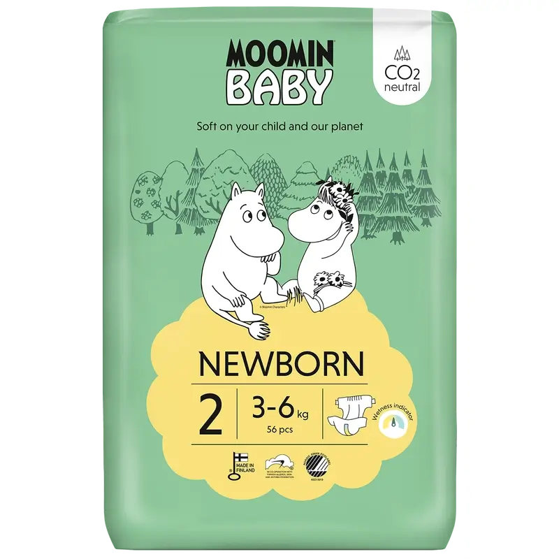 Moomin Baby Pañales Talla 2 , 56 unidades