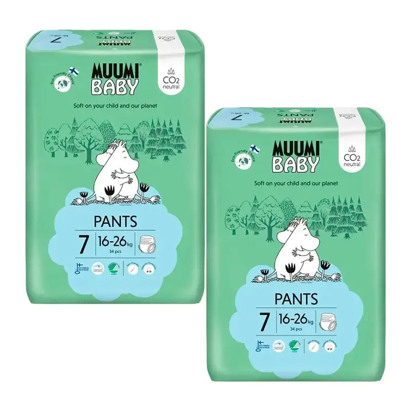 Moomin Baby Pañales De Entrenamiento Talla 7 , 2 x 34 unidades