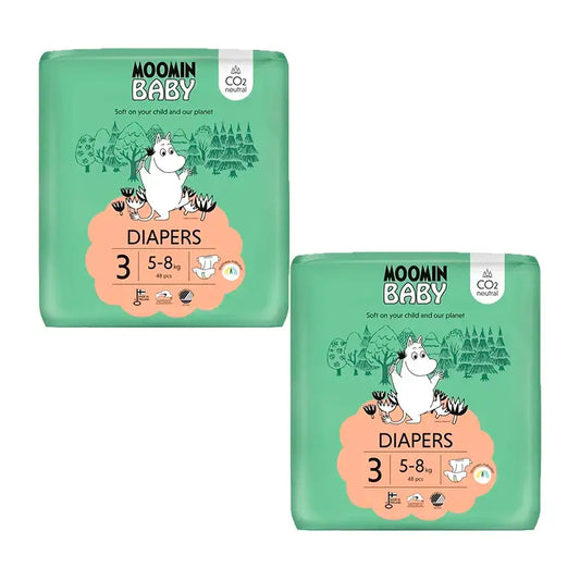 Moomin Baby Pañales Talla 3 , 2 x 48 unidades