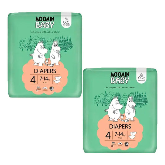 Moomin Baby Pañales Talla 4 , 2 x 42 unidades