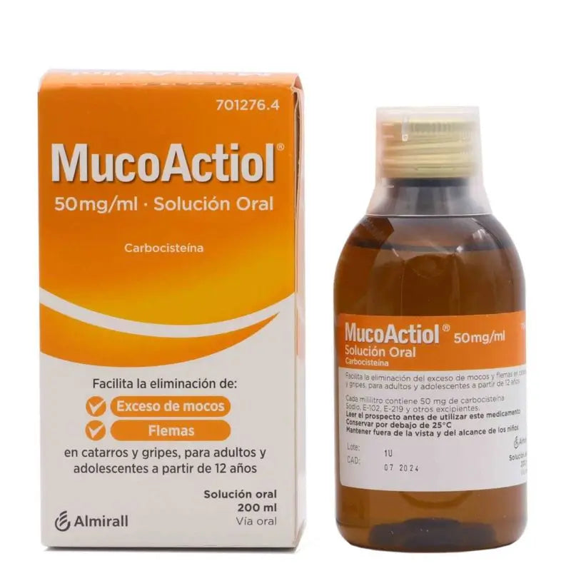 Mucoactiol 50 mg/ ml Solución Oral 200 ml