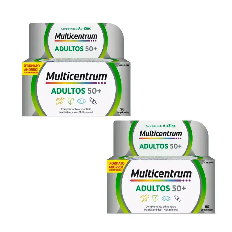 Multicentrum Adultos 50+ Pack 2 x 90 Comprimidos