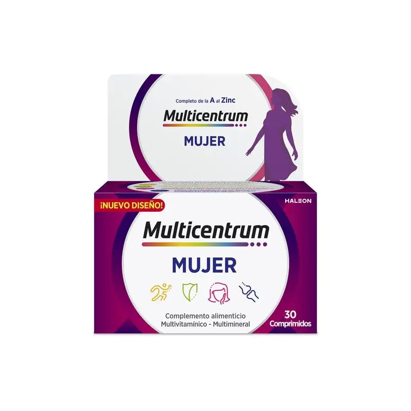 Multicentrum Mujer Complemento alimenticio Multivitamínico, 30 comprimidos