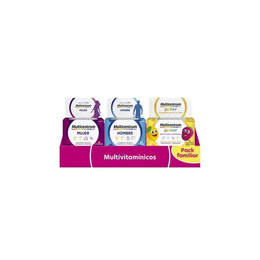 Multicentrum Pack  Familiar Multivitamínicos  Mujer + Hombre + Junior