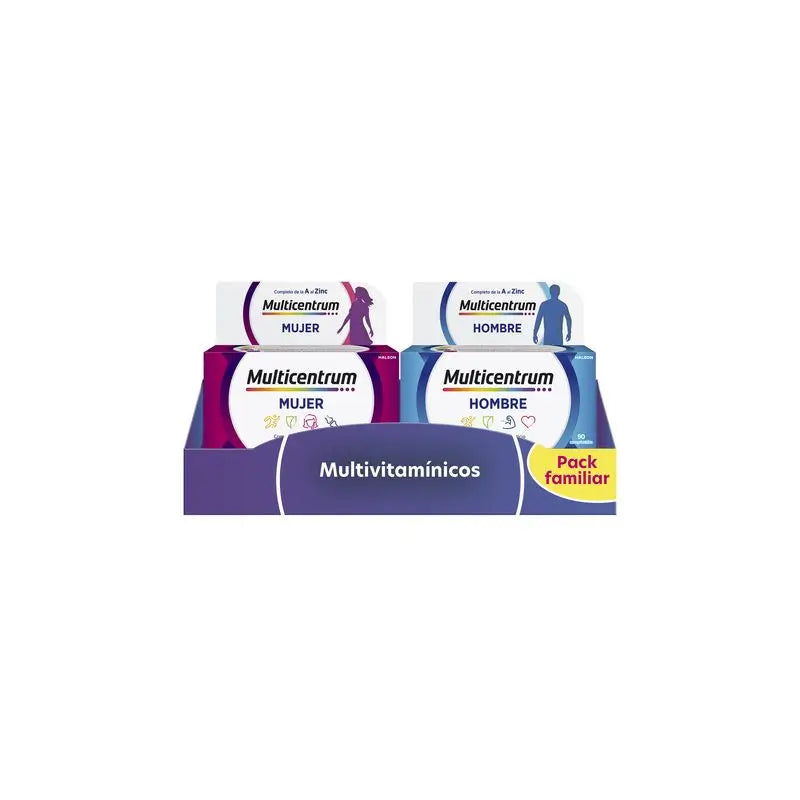 Multicentrum Pack Multivitamínicos Mujer + Hombre