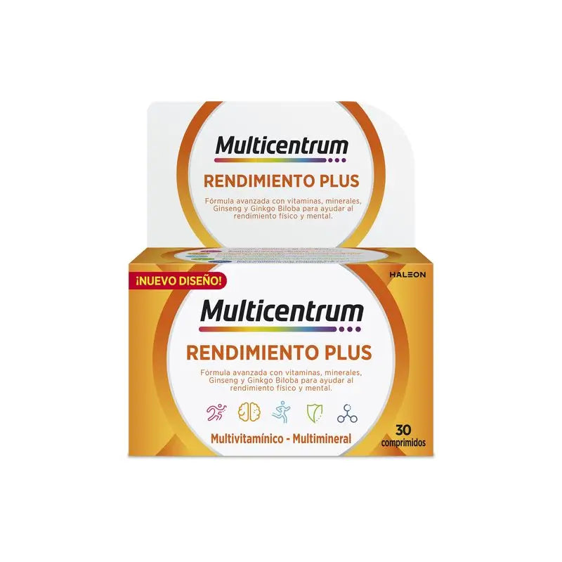 Multicentrum Rendimiento Plus Multivitamínico, 30 Comprimidos