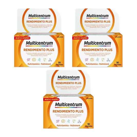 Multicentrum Rendimiento Plus Multivitamínico Pack 3 x 30 Comprimidos