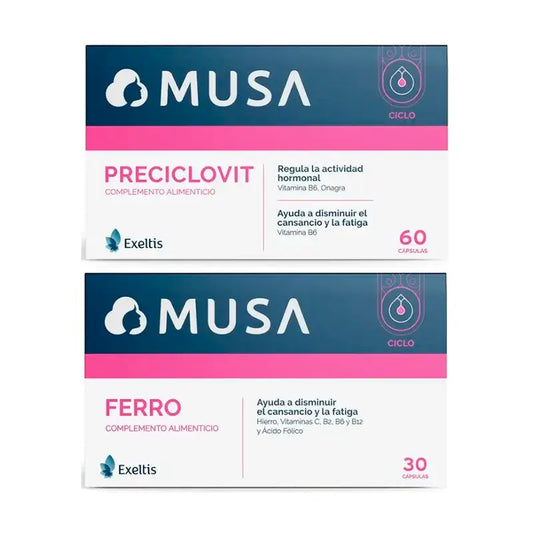 Musa Pack Preciclovit Premenstrual + Ferro , 60 + 30 cápsulas