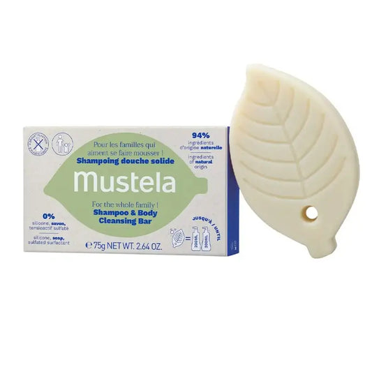 Mustela Champú Sólido Cabello Y Cuerpo, 75G