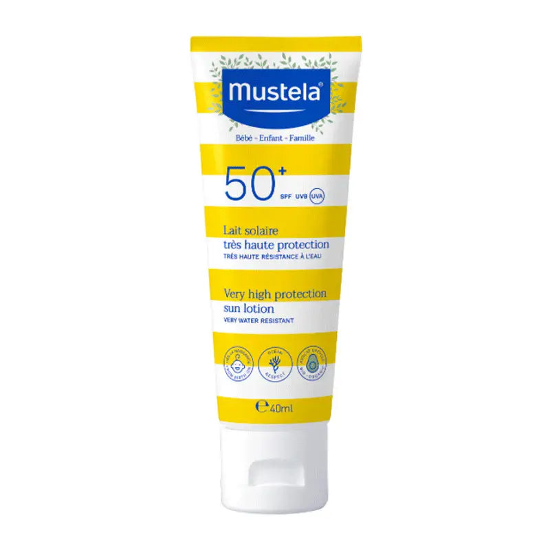 Mustela Leche Solar Muy Alta Protección SPF 50+ Rostro, 40 ml