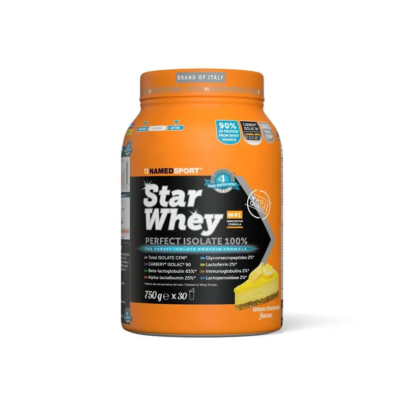 Named Sport Protein  Star Whey Isolate Lemon Cheesecake  , 1 bote de 750 gr