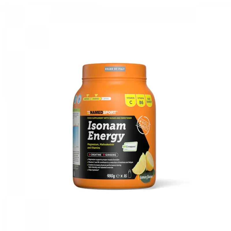 Named Sport Vitaminas Y Minerales Isonam Energy Lemon , 1 bote de 480 gr