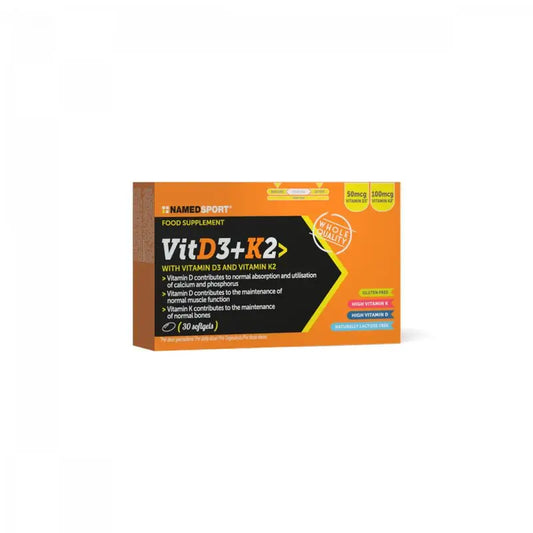 Named Sport Vitaminas Y Minerales Vitamin D3+K2 , 1 caja de 30 softgel