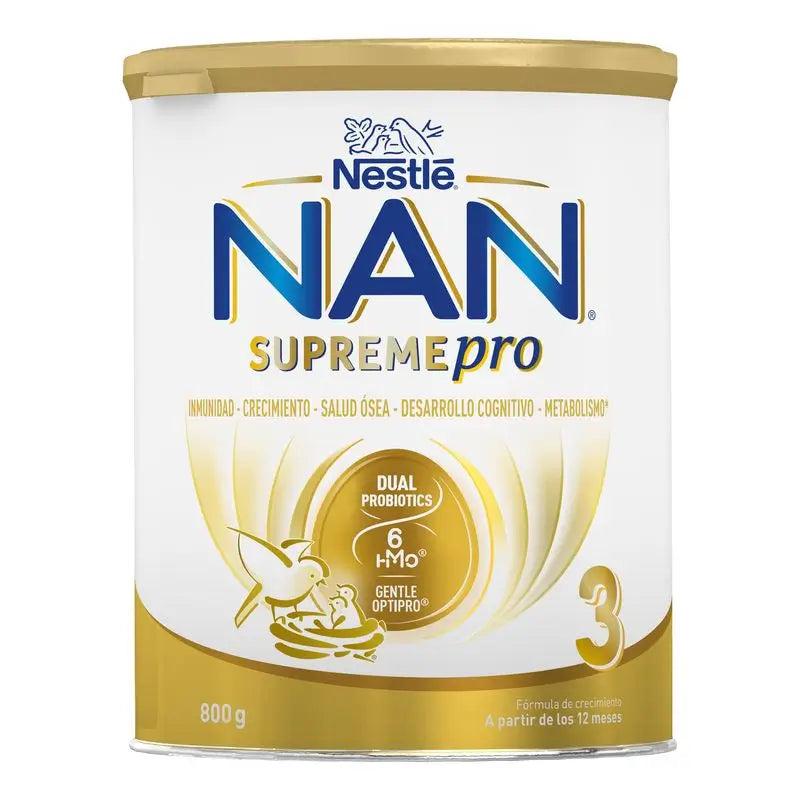 Nestlé Nan Supreme Pro 3 Leche de crecimiento, 800 gr