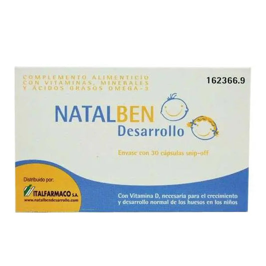 Natalben Desarrollo Snip-Off Nutraceutico , 30 cápsulas