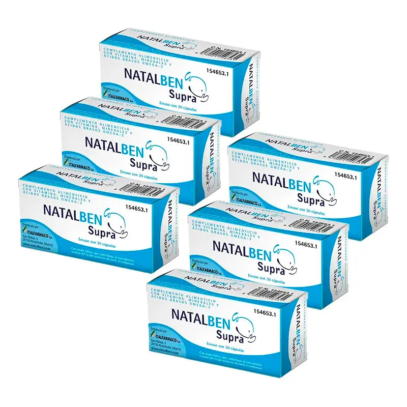 Natalben Supra Nutraceutico , 6 x 30 cápsulas