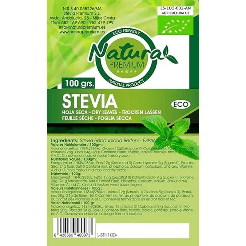 Natura Premium Stevia Hoja Seca Eco , 45 gr