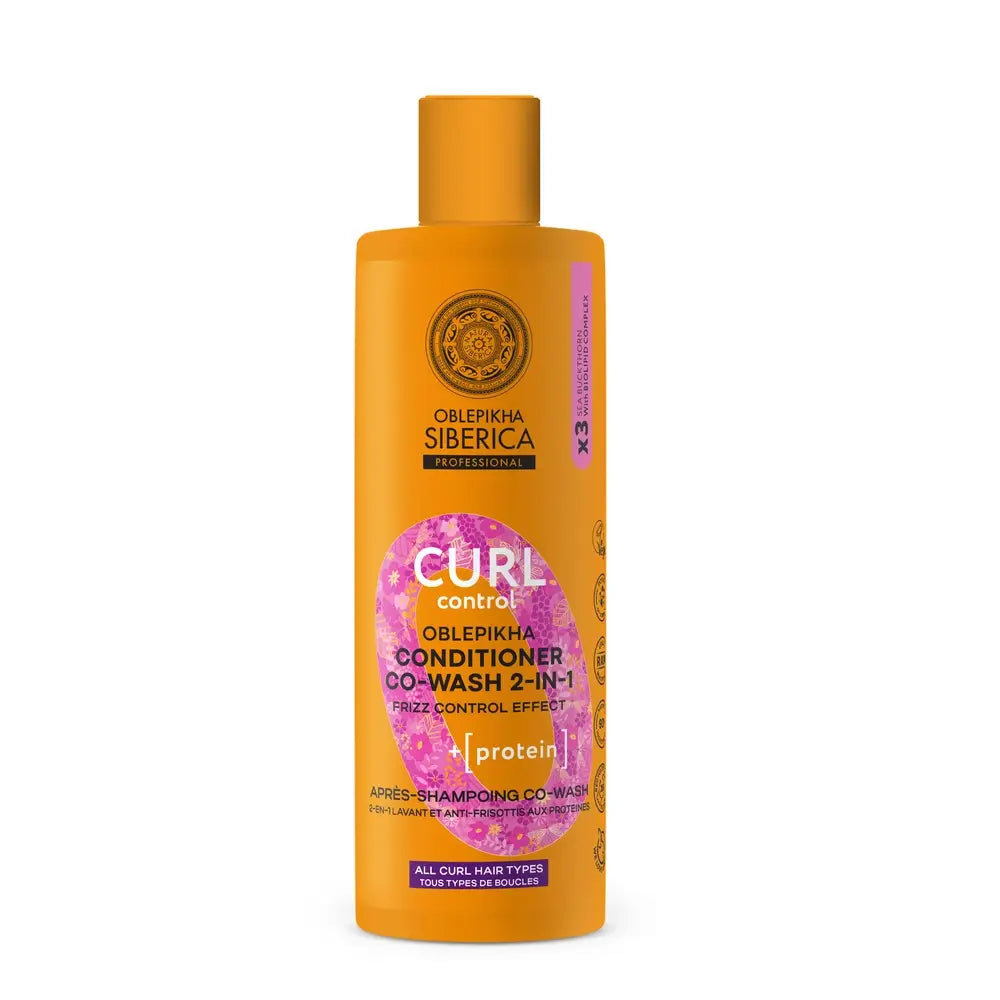 Natura Siberica Acondicionador Cowash 2 En 1 Con Proteínas Curl Control, 400 Ml