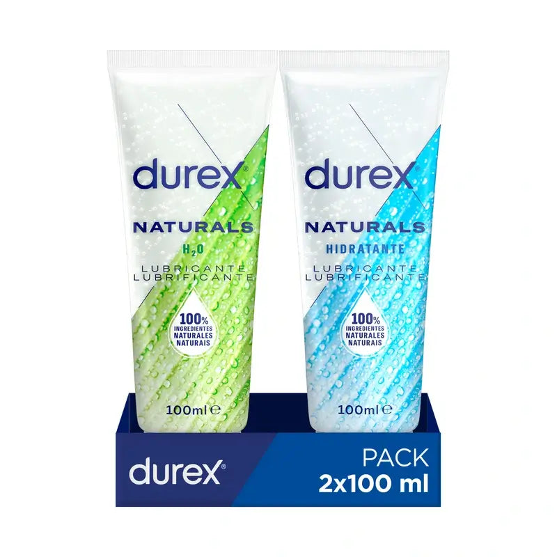 Durex Naturals Hidratante 100 ml + Naturals H2O 100 ml-Lubricante