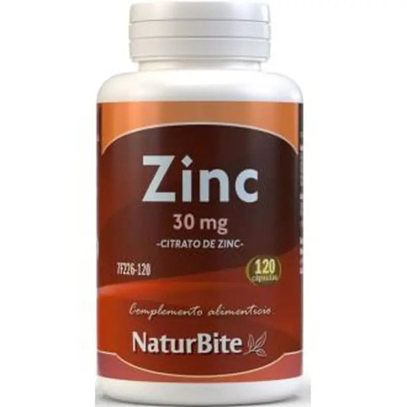 Naturbite Zinc Citrato 30Mg 120 Cápsulas