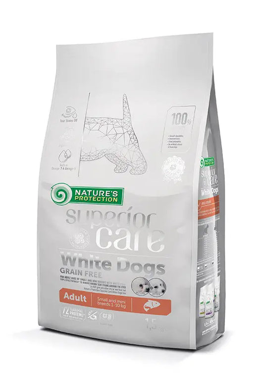 Natures Protection Superior Care White Dogs Pienso Grain Free Para Perros Adultos Pequeños Y Mini Salmón 1,5Kg