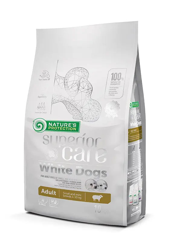 Natures Protection Superior Care White Dogs Pienso Para Perros Adultos Pequeños Y Mini Cordero 10Kg