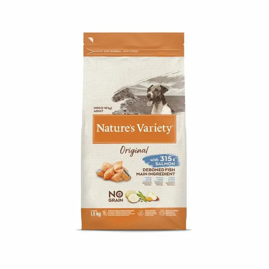 Nature'S Variety Canine Adult Original Mini Salmon 1,5Kg, pienso para perros