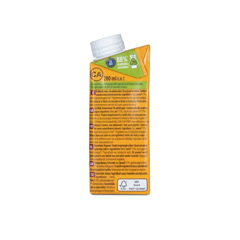 Naturgreen Bebida De Avena Calcium, 200Ml