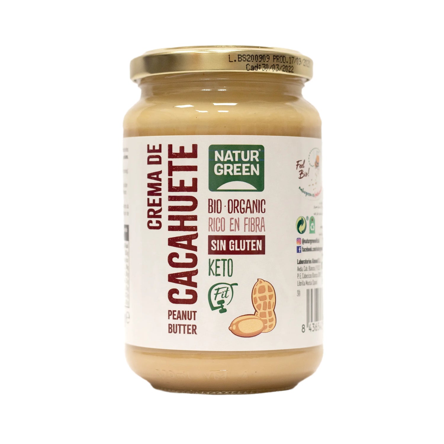 Naturgreen Crema De Cacahuete, 330 G